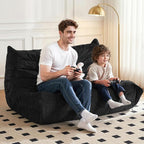 Bean Bag Chair, 2 Seater Lazy Bean Bag Sofa Memory Foam Couch, Giant Bean Bag - Image 4