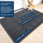 OLANLY Front Door Mat Outside Entrance 33x21, Waterproof Heavy-Duty Doormat | - Image 2