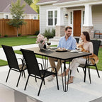 JEAREY Patio Dining Chairs Set of 4, Outdoor Stackable Dining Furniture Set - Image 6
