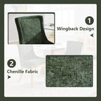 Upholstered Dining Chairs Set of 2, Modern Fabric Side Chairs - Image 5