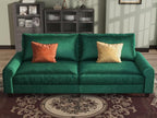 EASE MOOSE 88.5" Large Seat Velvet Loveseat Sofa, Soft Deep Seat Couches - Image 4