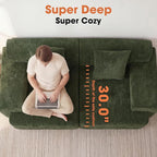 83.5" Boneless Loveseat Couch, Cloud Comfy Couches - Image 3