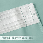 MIULEE Aqua Back Tab Blackout Curtains 52x72 Inches Long 2 Panels Set | Rod - Image 4