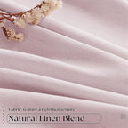 Light Pink Pleat Linen Blackout 102 Inch Curtains - Image 5