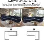 118" L-Shaped Sleeper Couch Bed - Image 4