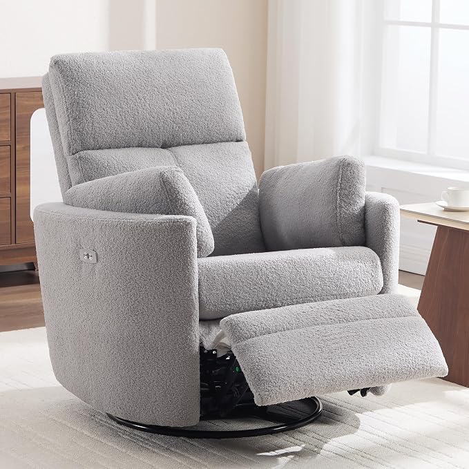Power Recliner, Nursery Swivel Glider Rocking Chair by choairy