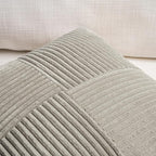 Fancy Homi 2 Packs Neutral Grey Lumbar Decorative Throw Pillow Covers 14x22 Inch - Image 3