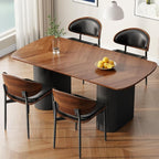 REONEY Dining Chairs Set of 2, Mid-Century Modern Upholstered PU Leather Chairs - Image 8