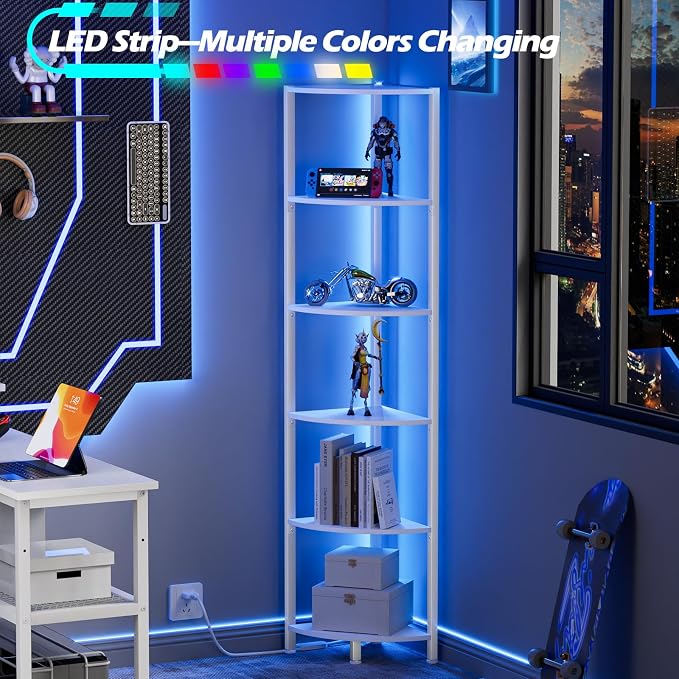 Furnulem 6 Tier Corner Shelf - Image 5