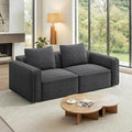 Welzona 75" loveseat Sofa, Comfy Chenille Love Seat, Wood Frame Small Couches by WelzonaDirect