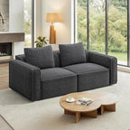 Welzona 75" loveseat Sofa, Comfy Chenille Love Seat, Wood Frame Small Couches by WelzonaDirect