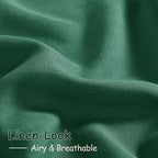 Dark Green Linen Curtains 108 Inches Long - Image 5