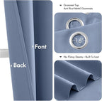 MIULEE Blackout Curtains for Bedroom 2 Panels 40 x 63 Inch Long Denim Blue | - Image 4