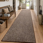 2x10 Coffee/White Runner Rug Washable Non-Slip - Image 3