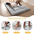 MAXYOYO Japanese Floor Mattress Futon Mattress, Thicken Futon Roll Up Guest - Image 9