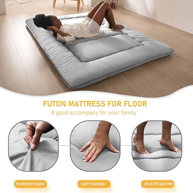 MAXYOYO Japanese Floor Mattress Futon Mattress, Thicken Sleeping Pad Foldable - Image 9