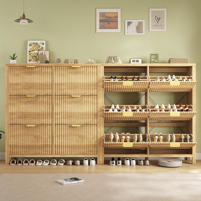 YOMILUVE 47.3" Shoe Cabinet Storage - Image 8