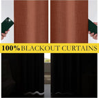 NICETOWN 100% Absolutely Blackout Linen Curtains - Image 4