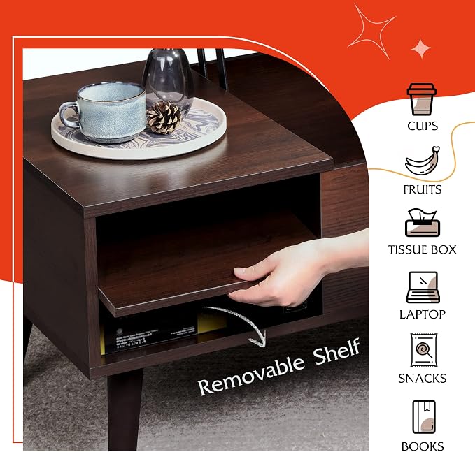 WLIVE Lift Top Coffee Table for Living Room, Small Coffee Table - Image 5