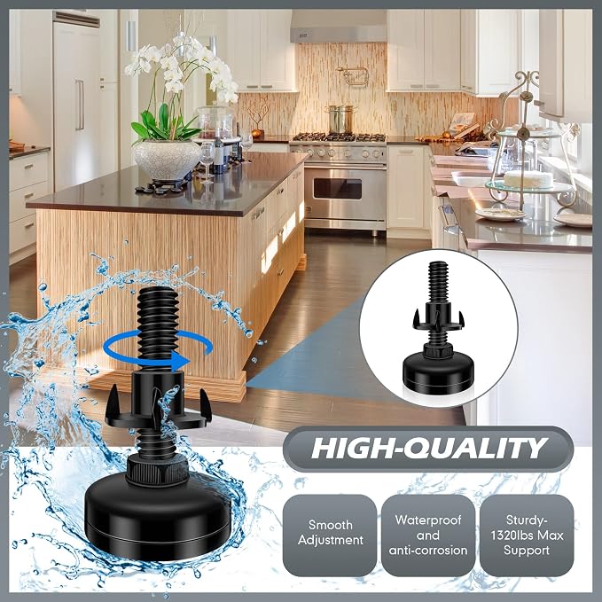 10 Set Adjustable Furniture Leveling Feet, Adjustable Leg Levelers - Image 5