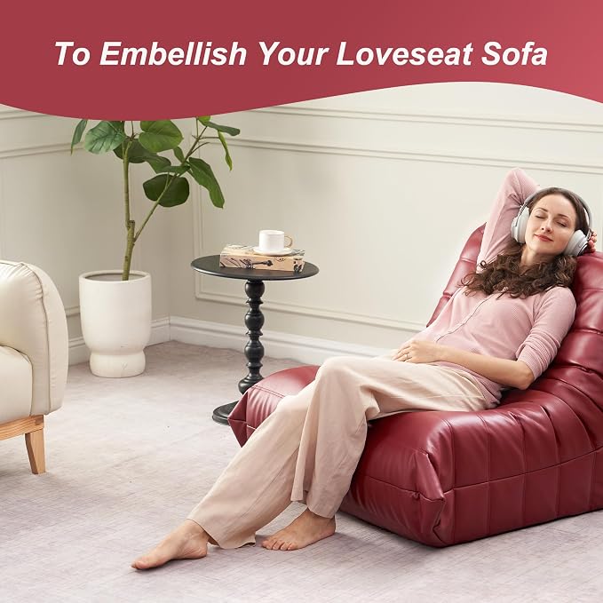 Hobestluk Giant Bean Bag Chair Lazy Floor Sofa, Memory Foam Fireside Sofa - Image 8
