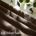 GIGIZAZA Brown Velvet Pillow Covers 12x20 Decorative Pillows Pack of 2 | Lumbar - Image 4