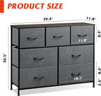 WLIVE 7 Drawer Dresser TV Stand, Entertainment Center, Media Console Table - Image 3