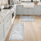 Kitchen Rugs Sets of 2, 2x3 2x4 Rug Runner, Dining Room, Soft Runner Rug by Restydon