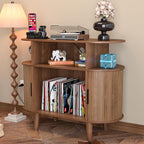LUVIOHOME Large Round Record Player Stand - Image 2