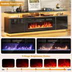 70" Fireplace TV Stand with Double LED Lights - Image 3