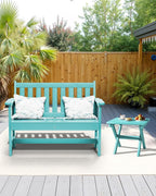 SERWALL Folding Outdoor Side Table Set of 4, Small Adirondack Side Table - Image 9