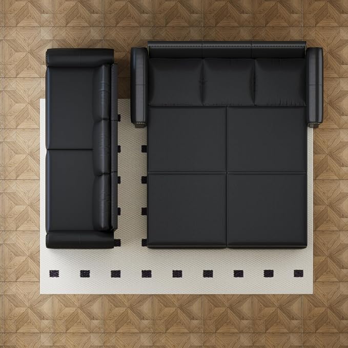 Faux Leather Sleeper Sofa Couch - Image 7