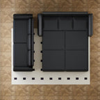 Faux Leather Sleeper Sofa Couch - Image 7