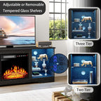 PRETZI Fireplace TV Stand with 18" Fireplace Up to 65" TVs, TV Media Console - Image 4