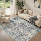 DMOYEST Area Rug Living Room Rugs 5x7 Washable Abstract Carpet | Neutral Modern - Image 5