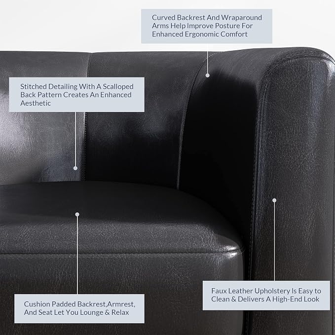 BELLEZE Accent Barrel Chair - Image 5