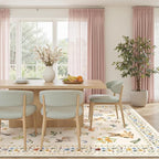 Soalmost Dog 9x12 Area Rugs for Living Room, Washable Animal Soft Rug Beige | - Image 2