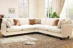 Ihanherry 107" Oversized V-Shaped Modular Sectional Sofa, Cloud Couch by iHanHerry