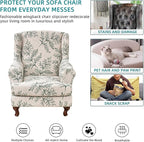 KRFOONN Stretch Wing Chair Slipcovers Printed 2 Piece Wingback Chair Covers - Image 5