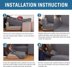 H.VERSAILTEX 3 Piece Stretch Sofa Covers - Image 7