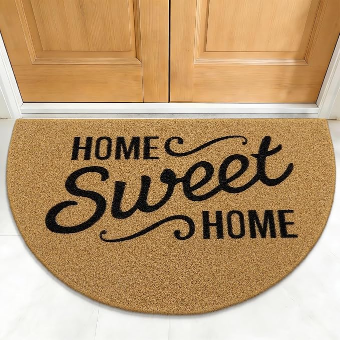 OLANLY Half Circle Front Door Mat, Low Profile Doormat, Stain and Fade Resistant - Image 2