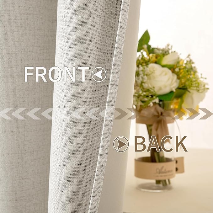 MIULEE 100% Blackout Linen Curtains - Image 6