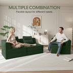 COMAX Futon Sofa Bed 3 Seater, 4 in 1 Folding Boneless Sleeper Corduroy Couch - Image 4