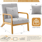 ELUCHANG Mid-Century Modern Accent Chair - Image 3