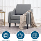 VINGLI Modern Accent Chairs Set of 2, Upholstered Sofa Chair Reading Chair - Image 7