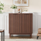 Fluted Cabinet with Storage, 2 Doors Sideboard Buffet, Mid Century Modern by FiveWillowise