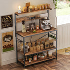 SUPERJARE Bakers Rack with Power Outlets, Microwave Stand, 39.4 X 14.3 Inch - Image 6