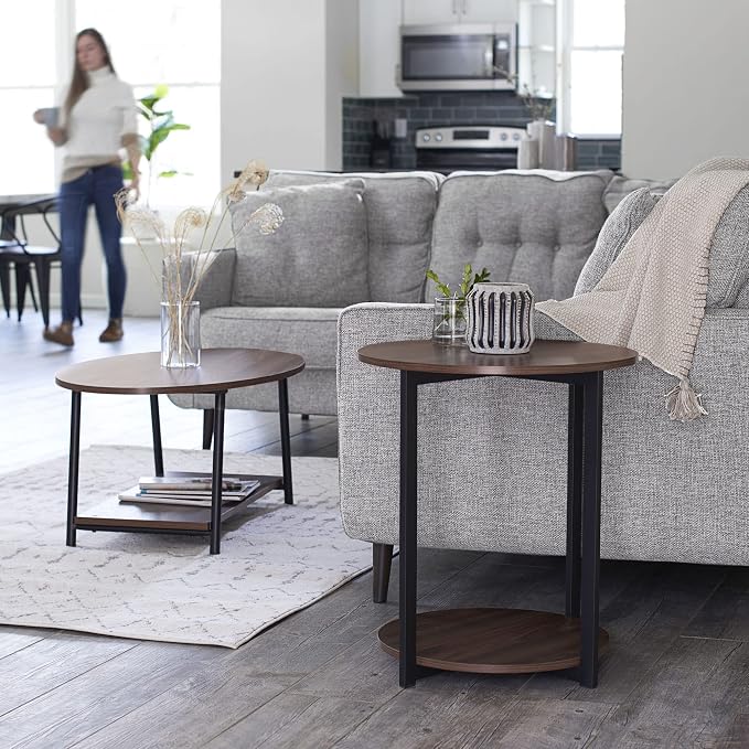 Household Essentials Jamestown Round Side End Table - Image 10