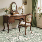 GarveeHome Provence Sage Green 6x9 Area Rugs, Botanical Grove Vintage - Image 4
