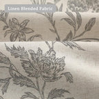 Grey Boho Floral 100% Blackout Curtains 84 Inch 2 Panels | Farmhouse Vintage - Image 5